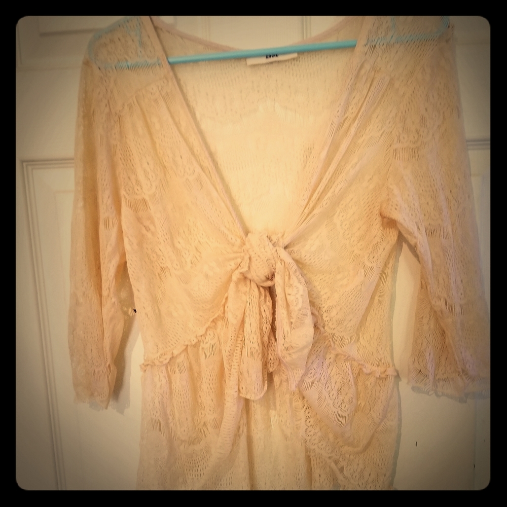 Cream Colored Lace Top